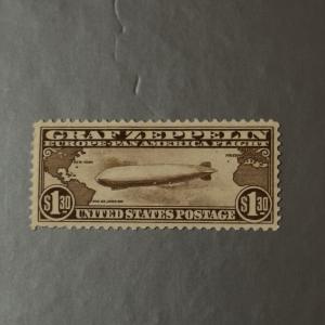 1930 Graf Zeppelin Airmail Sc C14 Brown Single