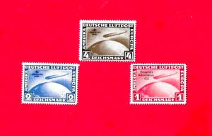 Germany Graf Zeppelin Chicagofahrt Polarfahrt Stamps
