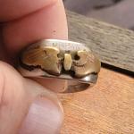 Occupied Japan Handmade Machinist Ring - Military Collectible