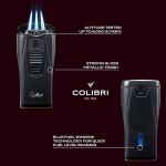 Colibri Monaco Triple Jet Flame Lighter – Metallic Black
