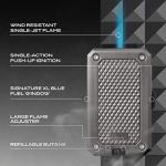 Colibri Rally Butane Lighter with Blue Fuel Window