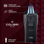 Colibri Monaco Triple Jet Flame Lighter – Metallic Black