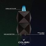 Colibri Quasar Black Triple Flame Table Lighter