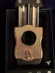 Rose Gold & Black Colibri Cigar Cutter 2-in-1