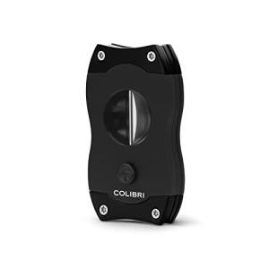 Colibri V-Cut Cigar Cutter - Stainless Steel Black