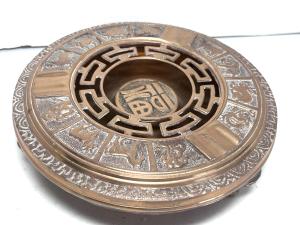 German WWII Zodiac Brass Ashtray and Incense Burner