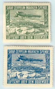 Graf Zeppelin Airship Poster Stamp Lot - 1925