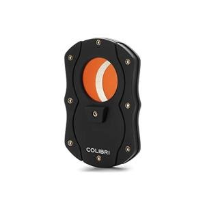 Colibri Premium Stainless Steel Cigar Cutter - Black & Orange