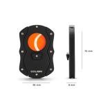 Colibri Premium Stainless Steel Cigar Cutter - Black & Orange