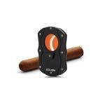 Colibri Premium Stainless Steel Cigar Cutter - Black & Orange