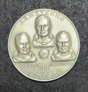 1969 Apollo 11 Moon Landing Silver Medal 4.79 oz