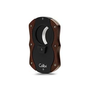 Colibri Double Guillotine Cigar Cutter - Black Wood