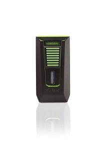 Colibri Double-Jet Lighter in Black and Green