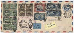 1929 Graf Zeppelin Flight Cover with 16 Stamps