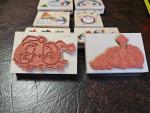 Hedgehog Rubber Stamp Lot - 9 Vintage Designs