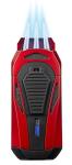 Colibri Boss Triple-Jet Lighter with Integrated Cigar Cutter, Wind Resistant, Altitude Tested, Refillable Butane (Gunmetal & Black)