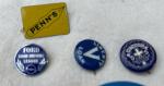 Vintage Political Memorabilia and WWII Victory Button Set