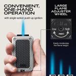 Colibri Rally Windproof Butane Lighter with Blue Window