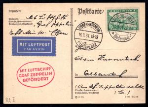 Germany 1931 Graf Zeppelin Postcard from Friedrichshafen