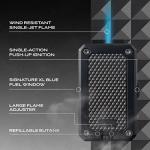 Colibri Rally Windproof Butane Lighter, Black