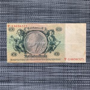 1933 Germany 50 Mark Banknote WWII Memorabilia