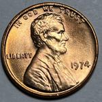 1974 BU Penny Error Die Crack Neck Reverse