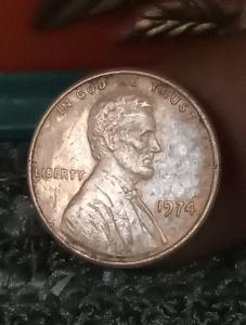 1974 Lincoln Memorial Penny Without Mint Mark