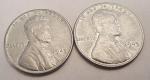 1943 Lincoln Steel Wheat Penny Set (2 Coins)