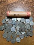 1943 Steel Lincoln Wheat Penny Roll - 50 Coins