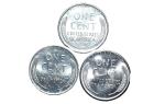 1943 Uncirculated Lincoln Cent 3-Coin Set