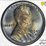 1943 Lincoln Steel Wheat Cent PCGS MS 65