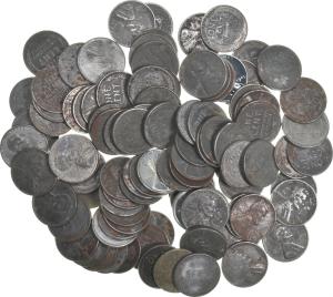 1943 Steel Cent 'Silver' Pennies - Two Rolls