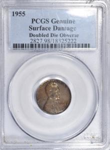 1955 Double Die Lincoln Cent DDO - PCGS Authentic!