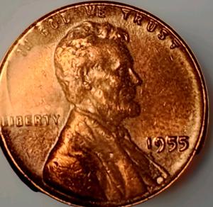 1955 Lincoln Wheat Cent Doubled Die Error