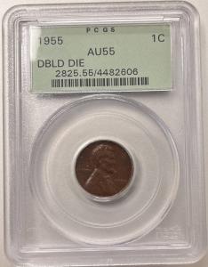1955 P Lincoln Cent Doubled Die Obverse