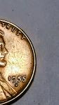 1955 Lincoln Wheat Cent with Die Breaks