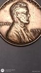 1955 Lincoln Wheat Cent with Die Breaks
