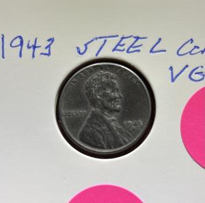 1943 Steel Lincoln Wheat Penny Collectible