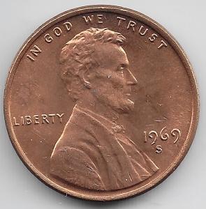 1969 S Lincoln Memorial Penny DDO Error FS-101
