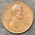 1969 D Lincoln Memorial Penny Double Die Error
