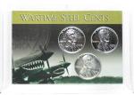 1943 Lincoln Steel Cent Penny Set with Warhawk Plane