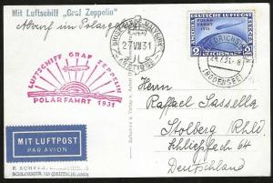 1931 Germany Zeppelin Polar Flight Postcard Set