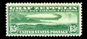 65¢ Green Graf Zeppelin US #C13 Collectible Stamp