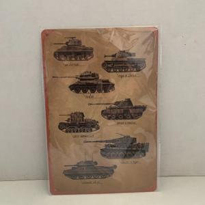 WW2 Tank Metal Sign - Military Decor