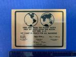 Apollo 11 Mini Moon Plaque - Armstrong & Aldrin
