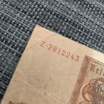 WW2 German 5 Mark Banknote 1942 Collectible