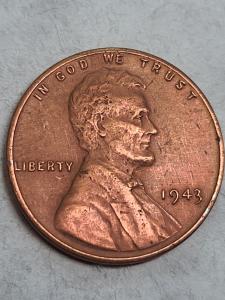 G2U Red 1943 Wheat Penny Collectible