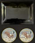 Apollo 11 Moon Landing Glass Plate & Patches
