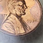 Vintage 1974 No Mint Mark Lincoln Penny Coin