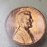 Vintage 1974 No Mint Mark Lincoln Penny Coin